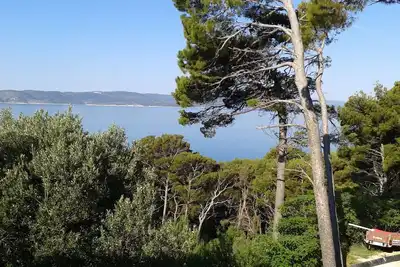 Image de Garçonnière avec la terrasse et la vue sur le mer Brela, Makarska (As-20007-a)