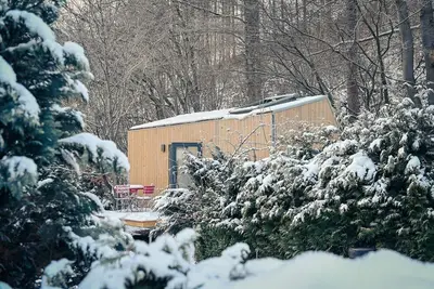 Image de Nachhaltiges Green Tiny House Pioneer im Harz mit Panoramablick