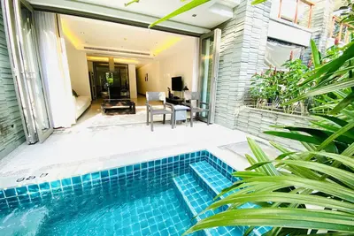 Image de Appartement en bord de mer 2br 2bath avec piscine privée à 50 mètres de la plage de Naithon