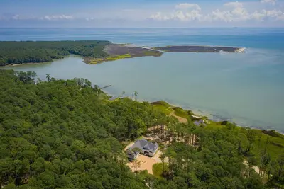 Newly Built Waterfront Home on Galway Bay with Sandy Beach, Dock and Hot Tub.