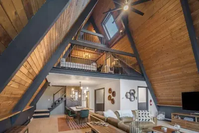 Image de Camp S’mores- Modern A-Frame with Pool