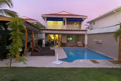 House on the beach with private pool