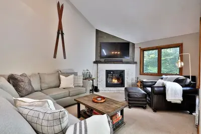 Ski Condo With Direct Slope Access and Cozy Fireplace