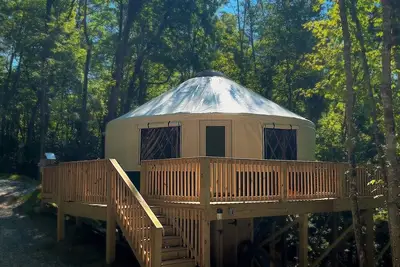 Image de Cozy Yurt in Nantahala - Half mile from Nantahala wedding venue-No Cleaning Fee