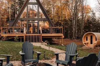 Image de A-Frame on 6 Acres: Cedar Sauna, Privacy, Nature