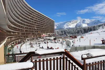 Image de Pied des pistes de ski, 5ème étage, vue montagne, balcon, télévision, 28m², Superdévoluy