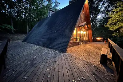 Image de Star Gazer Luxury A-Frame Wood Cabin. Near York/Harrisburg/Hershey/Lancaster