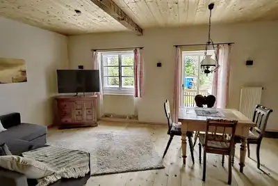 Image de Ferienwohnung Nusseckerl, 42 qm Obergeschoss, Kombinierter Wohn- und Schlafraum