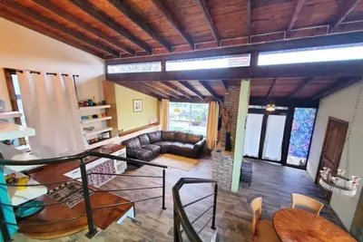 Cozy Cabin with Terrace, Panoramic View, Fireplace and a wood jacuzzi