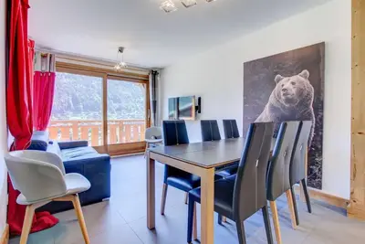Image de 2ème étage, balcon, télévision, 60m², Morzine