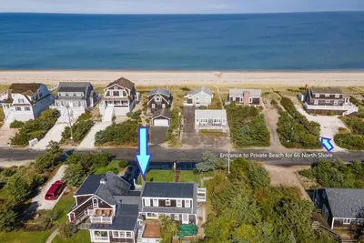 66 North Shore Blvd - Pet-Friendly 4br, Steps to Private Beach, Water Views
