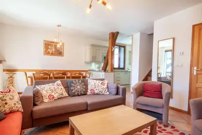 Image de Centre station, 2ème étage, vue exceptionnelle, balcon, parking, télévision, 69m², Morzine