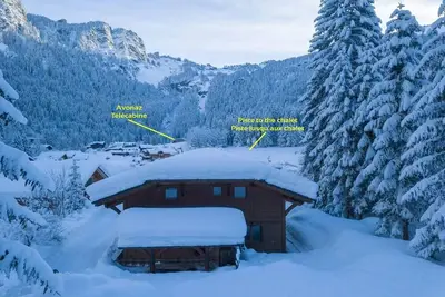 Image de Chalet, 3ème étage, cheminée ou poêle à bois, télévision, 170m², Morzine