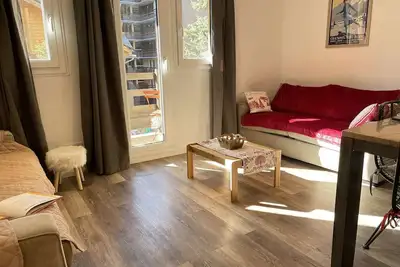 Image de Studio rénové central à Risoul - 5 couchages avec balcon exposé sud