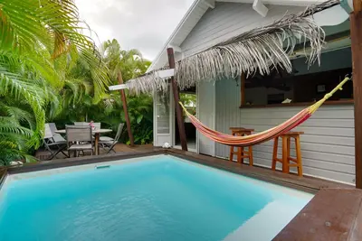 Image de Bungalow canelle plage gros sable à sainte anne